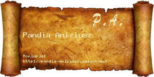 Pandia Aniziusz névjegykártya